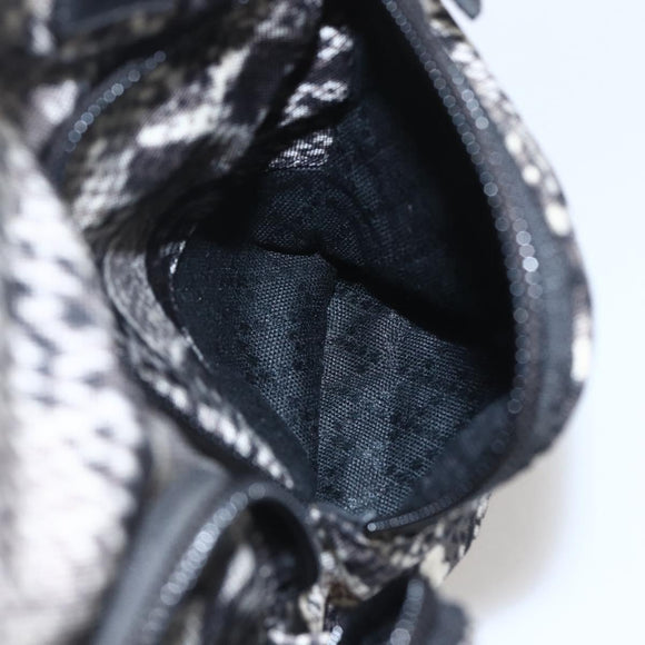 GUCCI Hand Bag Nylon Beige Gold 002 8080 Auth kk590