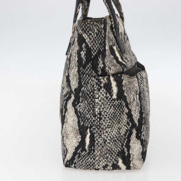 GUCCI Hand Bag Nylon Beige Gold 002 8080 Auth kk590