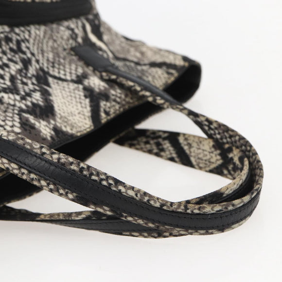 GUCCI Hand Bag Nylon Beige Gold 002 8080 Auth kk590