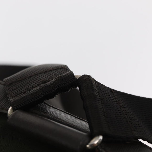 PRADA Backpack Nylon Khaki Silver Auth kk592