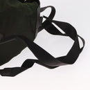PRADA Backpack Nylon Khaki Silver Auth kk592-9