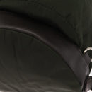 PRADA Backpack Nylon Khaki Silver Auth kk592-18