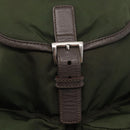 PRADA Backpack Nylon Khaki Silver Auth kk592-10