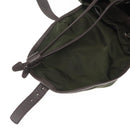 PRADA Backpack Nylon Khaki Silver Auth kk592-22