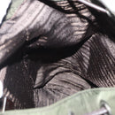 PRADA Backpack Nylon Khaki Silver Auth kk592-23