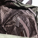 PRADA Backpack Nylon Khaki Silver Auth kk592-26