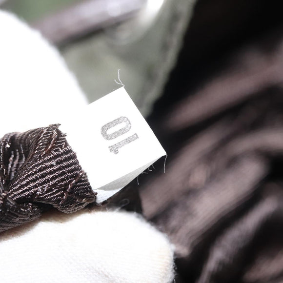 PRADA Backpack Nylon Khaki Silver Auth kk592