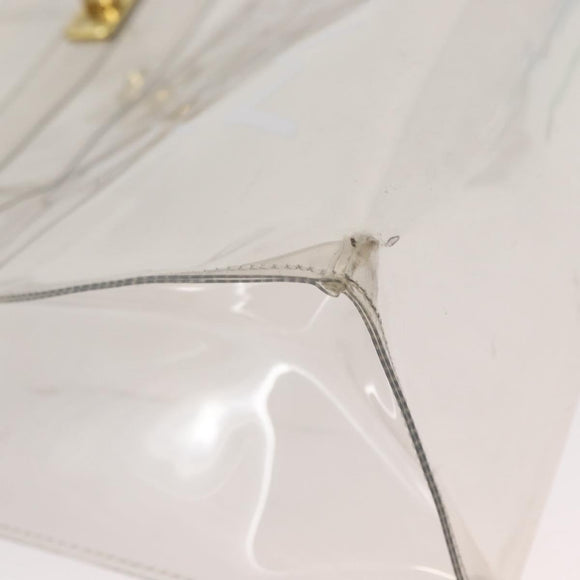 HERMES Vinyl Kelly Hand Bag Vinyl Clear Auth kk593