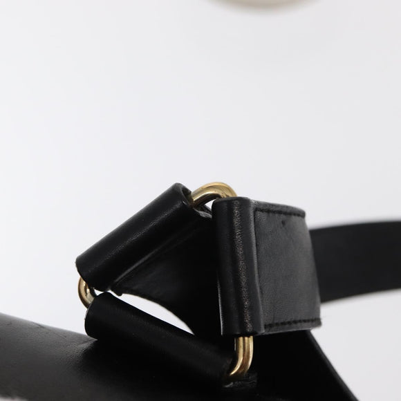 GUCCI Bamboo Backpack Leather Black Gold 003 2058 0016 Auth kk594