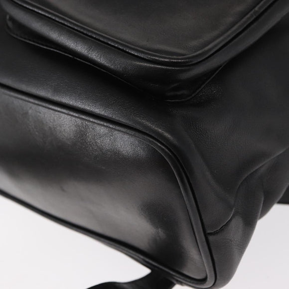 GUCCI Bamboo Backpack Leather Black Gold 003 2058 0016 Auth kk594