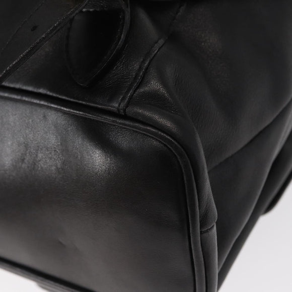 GUCCI Bamboo Backpack Leather Black Gold 003 2058 0016 Auth kk594