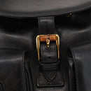 GUCCI Bamboo Backpack Leather Black Gold 003 2058 0016 Auth kk594-18