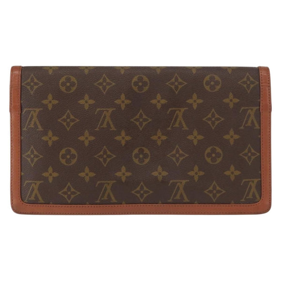 LOUIS VUITTON Monogram Pochette Dam GM Clutch Bag M51810 LV Auth kk595
