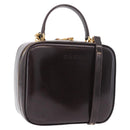 GUCCI Bamboo Vanity Hand Bag Patent 2way Black Gold 000 3270 0323 Auth kk600-1