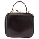 GUCCI Bamboo Vanity Hand Bag Patent 2way Black Gold 000 3270 0323 Auth kk600-13