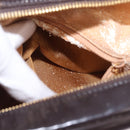 GUCCI Bamboo Vanity Hand Bag Patent 2way Black Gold 000 3270 0323 Auth kk600-27