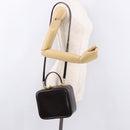 GUCCI Bamboo Vanity Hand Bag Patent 2way Black Gold 000 3270 0323 Auth kk600-29