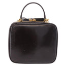 GUCCI Bamboo Vanity Hand Bag Patent 2way Black Gold 000 3270 0323 Auth kk600-2