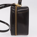 GUCCI Bamboo Vanity Hand Bag Patent 2way Black Gold 000 3270 0323 Auth kk600-6
