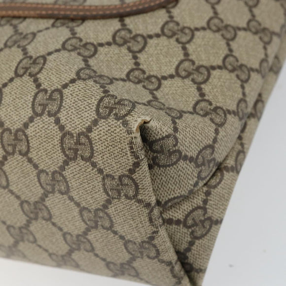 GUCCI GG Supreme Web Sherry Line Tote Bag PVC Beige Gold 89 02 003 Auth kk601