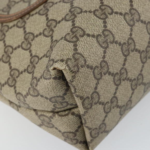 GUCCI GG Supreme Web Sherry Line Tote Bag PVC Beige Gold 89 02 003 Auth kk601