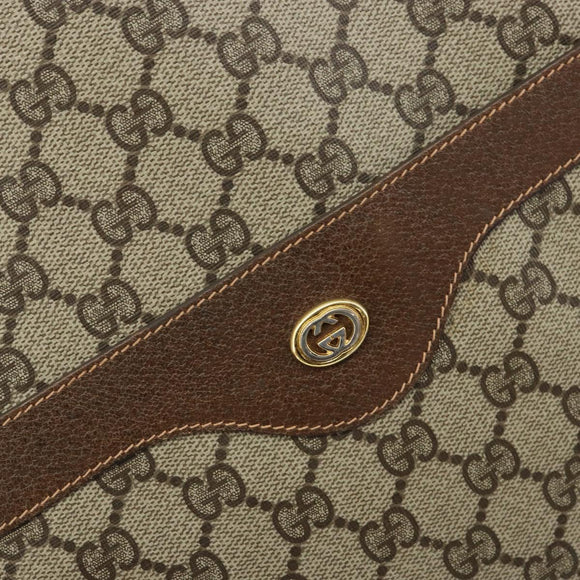 GUCCI GG Supreme Web Sherry Line Tote Bag PVC Beige Gold 89 02 003 Auth kk601