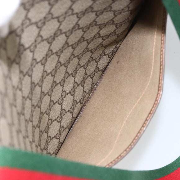 GUCCI GG Supreme Web Sherry Line Tote Bag PVC Beige Gold 89 02 003 Auth kk601