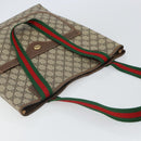 GUCCI GG Supreme Web Sherry Line Tote Bag PVC Beige Gold 89 02 003 Auth kk601-6