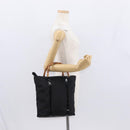 GUCCI Bamboo Hand Bag Nylon Black Silver 000 1998 0508 Auth kk602-22