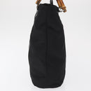 GUCCI Bamboo Hand Bag Nylon Black Silver 000 1998 0508 Auth kk602-4