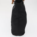 GUCCI Bamboo Hand Bag Nylon Black Silver 000 1998 0508 Auth kk602-5