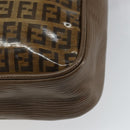 FENDI Zucchino Canvas Shoulder Bag Brown Auth kk603-15