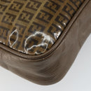 FENDI Zucchino Canvas Shoulder Bag Brown Auth kk603-16