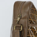 FENDI Zucchino Canvas Shoulder Bag Brown Auth kk603-10