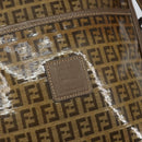 FENDI Zucchino Canvas Shoulder Bag Brown Auth kk603-17