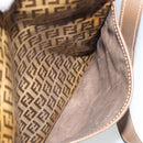 FENDI Zucchino Canvas Shoulder Bag Brown Auth kk603-20
