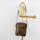 FENDI Zucchino Canvas Shoulder Bag Brown Auth kk603-21