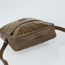 FENDI Zucchino Canvas Shoulder Bag Brown Auth kk603-6