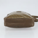 FENDI Zucchino Canvas Shoulder Bag Brown Auth kk603-5