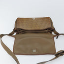 FENDI Zucchino Canvas Shoulder Bag Brown Auth kk605-15