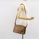 FENDI Zucchino Canvas Shoulder Bag Brown Auth kk605-27