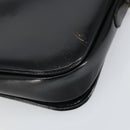 CELINE Horse Carriage Shoulder Bag Leather Black Gold Auth kk609-15