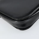 CELINE Horse Carriage Shoulder Bag Leather Black Gold Auth kk609-16