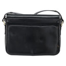 CELINE Horse Carriage Shoulder Bag Leather Black Gold Auth kk609-2