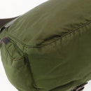 PRADA Shoulder Bag Nylon Silver Khaki Auth kk616-17