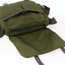 PRADA Shoulder Bag Nylon Silver Khaki Auth kk616-10