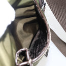 PRADA Shoulder Bag Nylon Silver Khaki Auth kk616-24