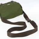 PRADA Shoulder Bag Nylon Silver Khaki Auth kk616-7