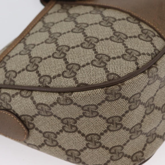GUCCI GG Supreme Web Sherry Line Bag PVC Beige Gold 89 02 032 Auth kk618
