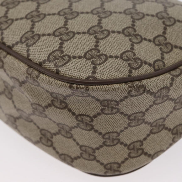 GUCCI GG Supreme Web Sherry Line Bag PVC Beige Gold 89 02 032 Auth kk618